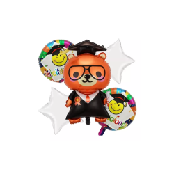 Arreglo bouquet Oso de graduación (5 pzas)