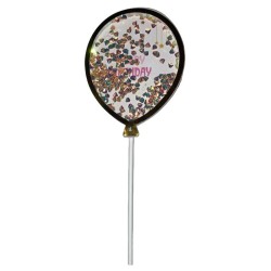 Cake tupper Globo Dorado Happy Birthday