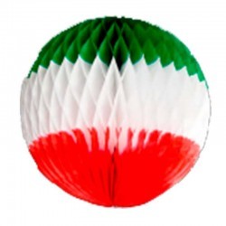 Esfera papel decorativa tricolor