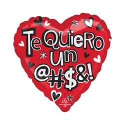 Globo corazón te quiero un @#$&!