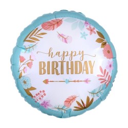 Globo de cumpleaños floral