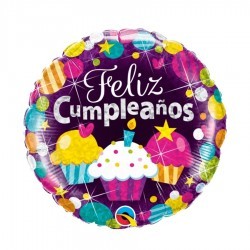 Globo de cumpleaños cupcakes deslumbrantes
