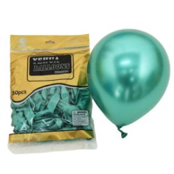 Globo látex cromado pk balloons verde menta