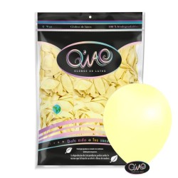 Globo látex Q´WAO amarillo candy