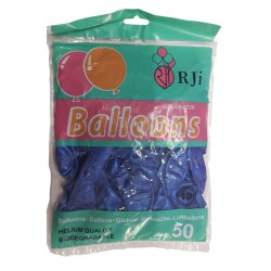 Globo látex RJI azul cromado