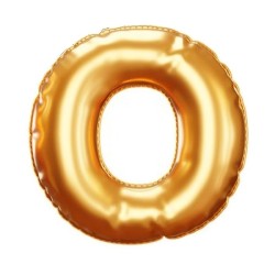 Globo metálico de 32" letra O