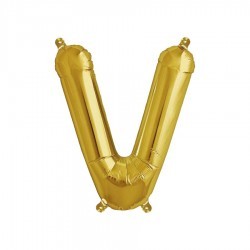 Globo metálico de 16" letra V