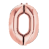 Globo número 0 de 40 pulgadas Rosa
