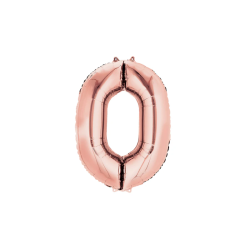 Globo número 0 de 40 pulgadas Rosa