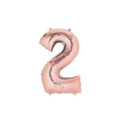 Globo número 2 de 40 pulgadas Rosa