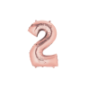 Globo número 2 de 40 pulgadas Rosa