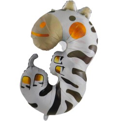 Globo número 3 de 40 pulgadas Cebra