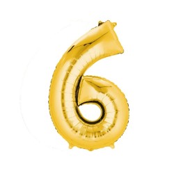 Globo metálico de 16" número 6