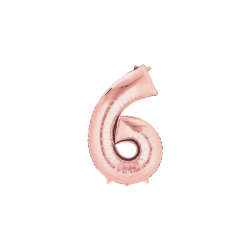 Globo número 6 de 40 pulgadas Rosa