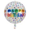 Globo orb rombos Happy Birthday