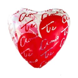Globo transparente corazón te amo