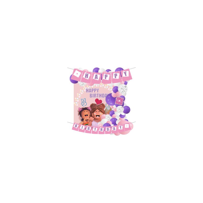 Kit decorativo Roblox rosa