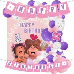 Kit decorativo Roblox rosa