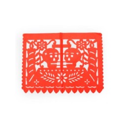 Mantel naranja Día de Muertos