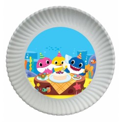 12 platos baby shark