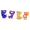 Papel picado Dia de muertos Silueta Mascotas
