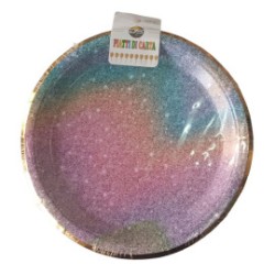 Plato pastelero de cartón Galaxia (6 piezas)