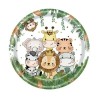 Plato pastelero de cartón Animales de la selva (6 piezas)