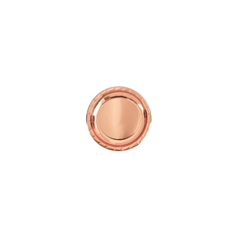 Plato pastelero de cartón Rose Gold (6 piezas)