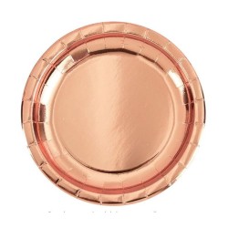 Plato pastelero de cartón Rose Gold (6 piezas)