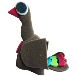 Sombrero de hule espuma ave cafe