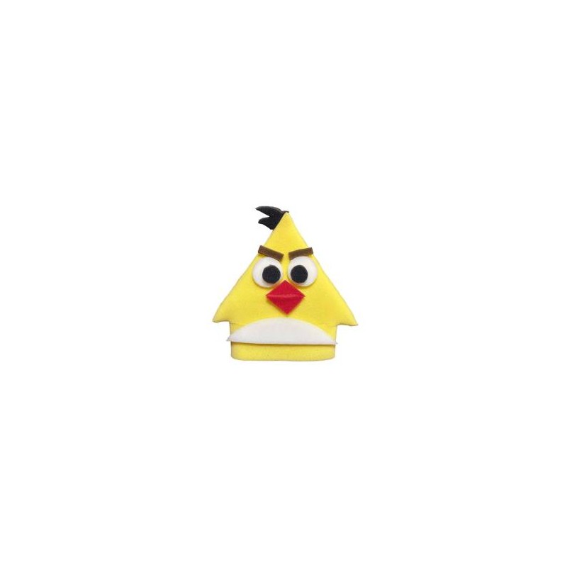 Sombrero de hule espuma Angry bird amarillo