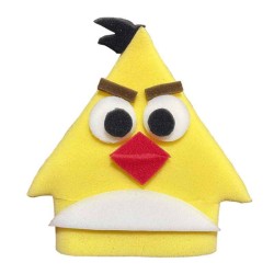 Sombrero de hule espuma Angry bird amarillo