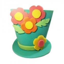 Sombrero flores de hule espuma