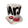 Sombrero novia mrs de tela